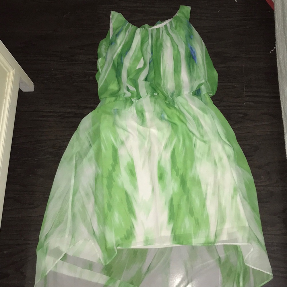 Green midi dress
